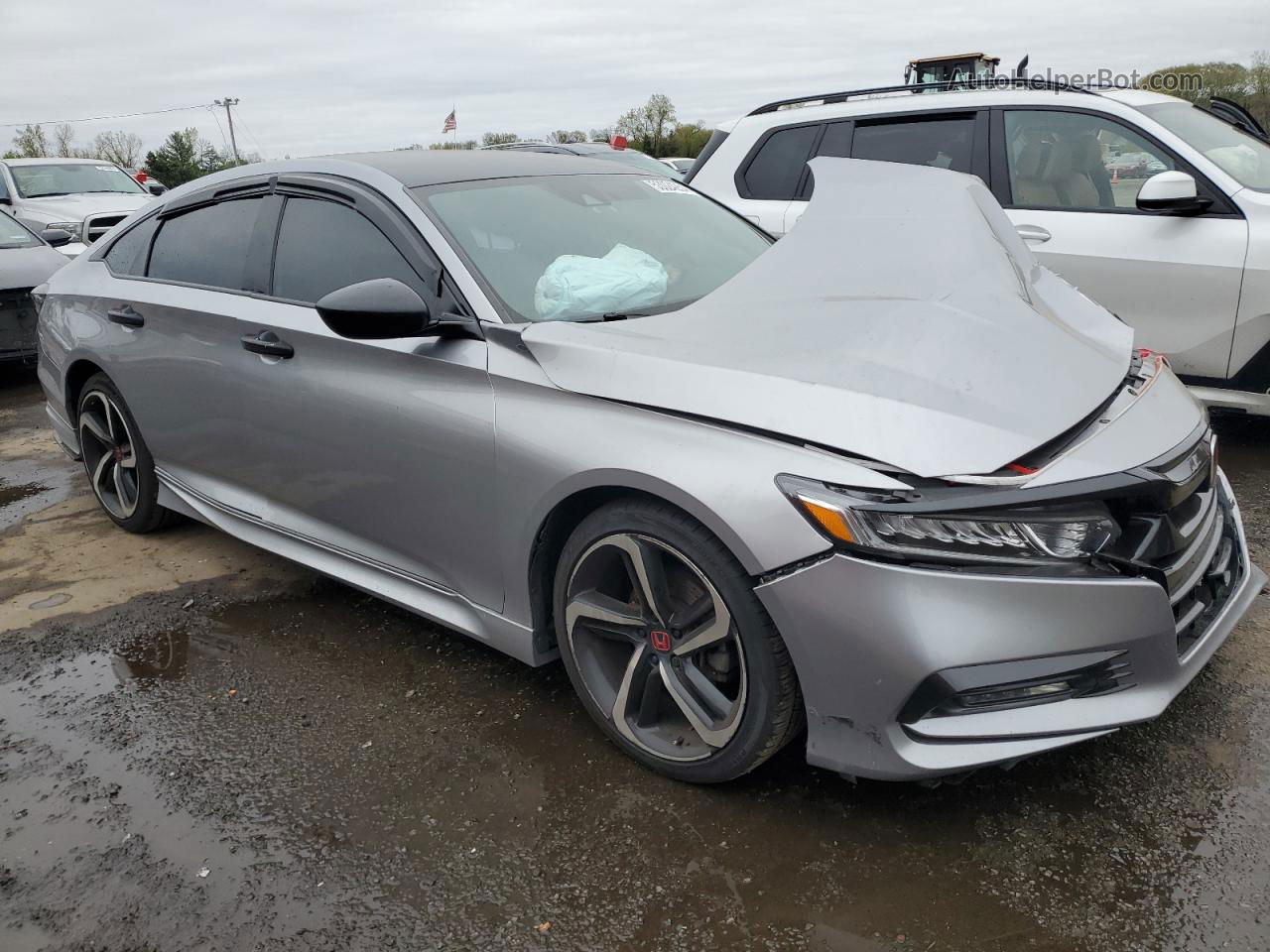 2020 Honda Accord Lx Silver vin: 1HGCV1F16LA054925