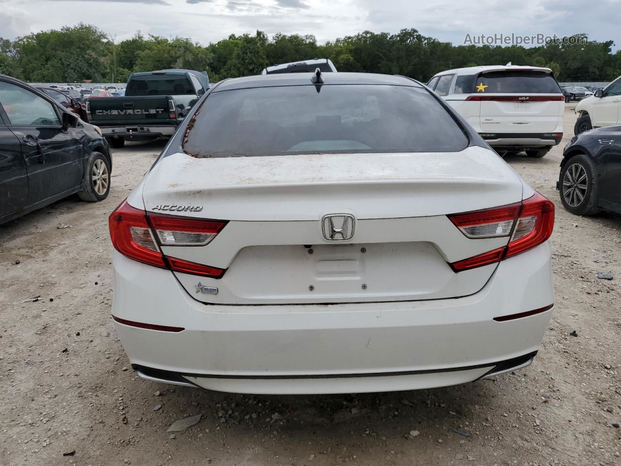 2020 Honda Accord Lx White vin: 1HGCV1F16LA130675