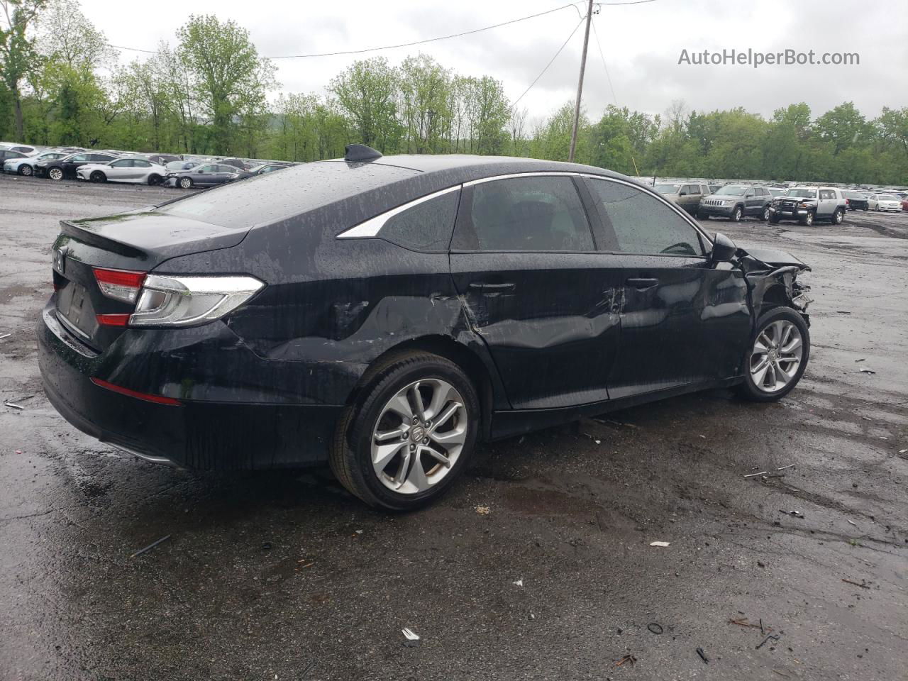 2018 Honda Accord Lx Black vin: 1HGCV1F17JA009134