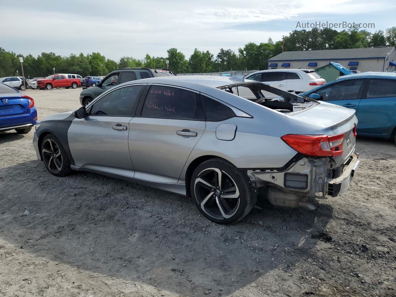 2018 Honda Accord Lx Gray vin: 1HGCV1F17JA231589