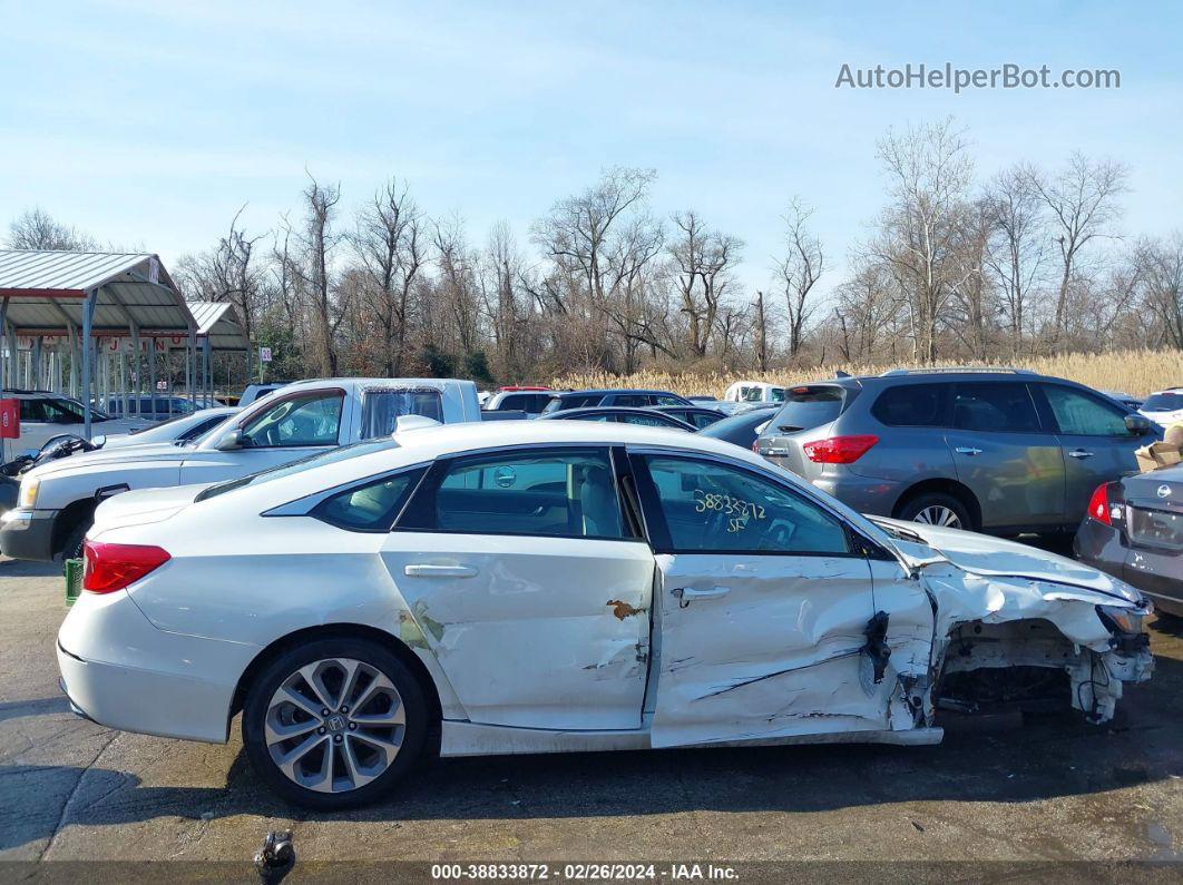 2019 Honda Accord Lx White vin: 1HGCV1F17KA022936