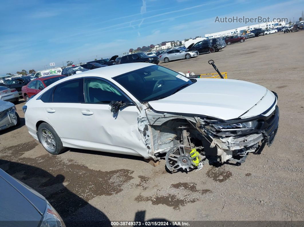 2019 Honda Accord Lx White vin: 1HGCV1F17KA043026