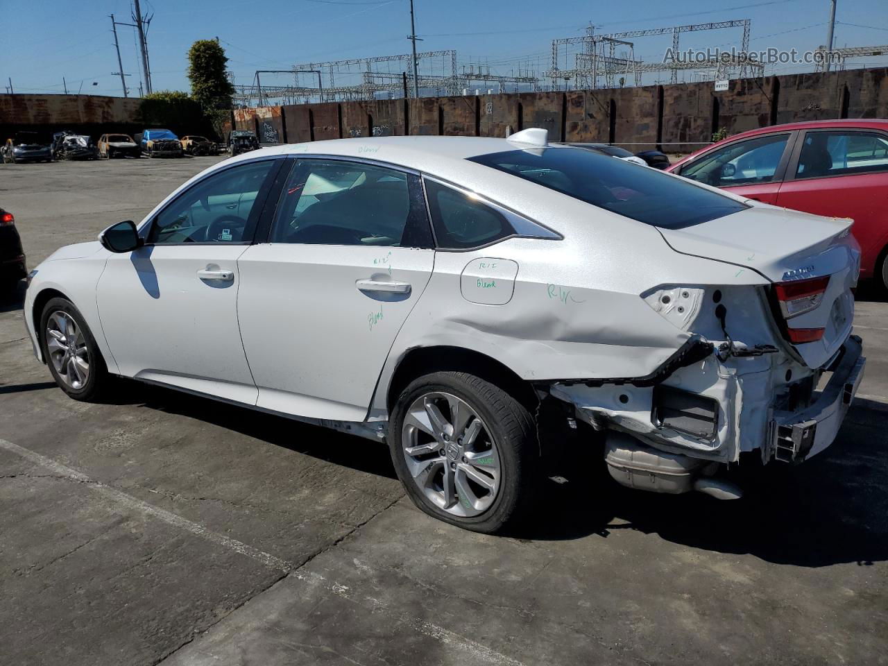 2019 Honda Accord Lx White vin: 1HGCV1F17KA054088