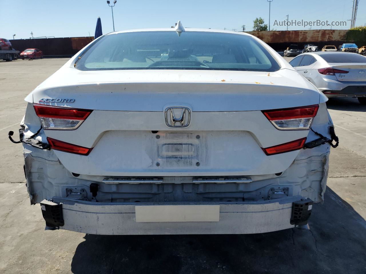 2019 Honda Accord Lx White vin: 1HGCV1F17KA054088