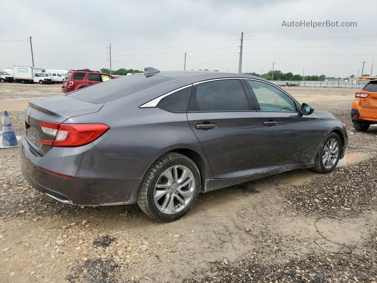 2019 Honda Accord Lx Gray vin: 1HGCV1F17KA054804