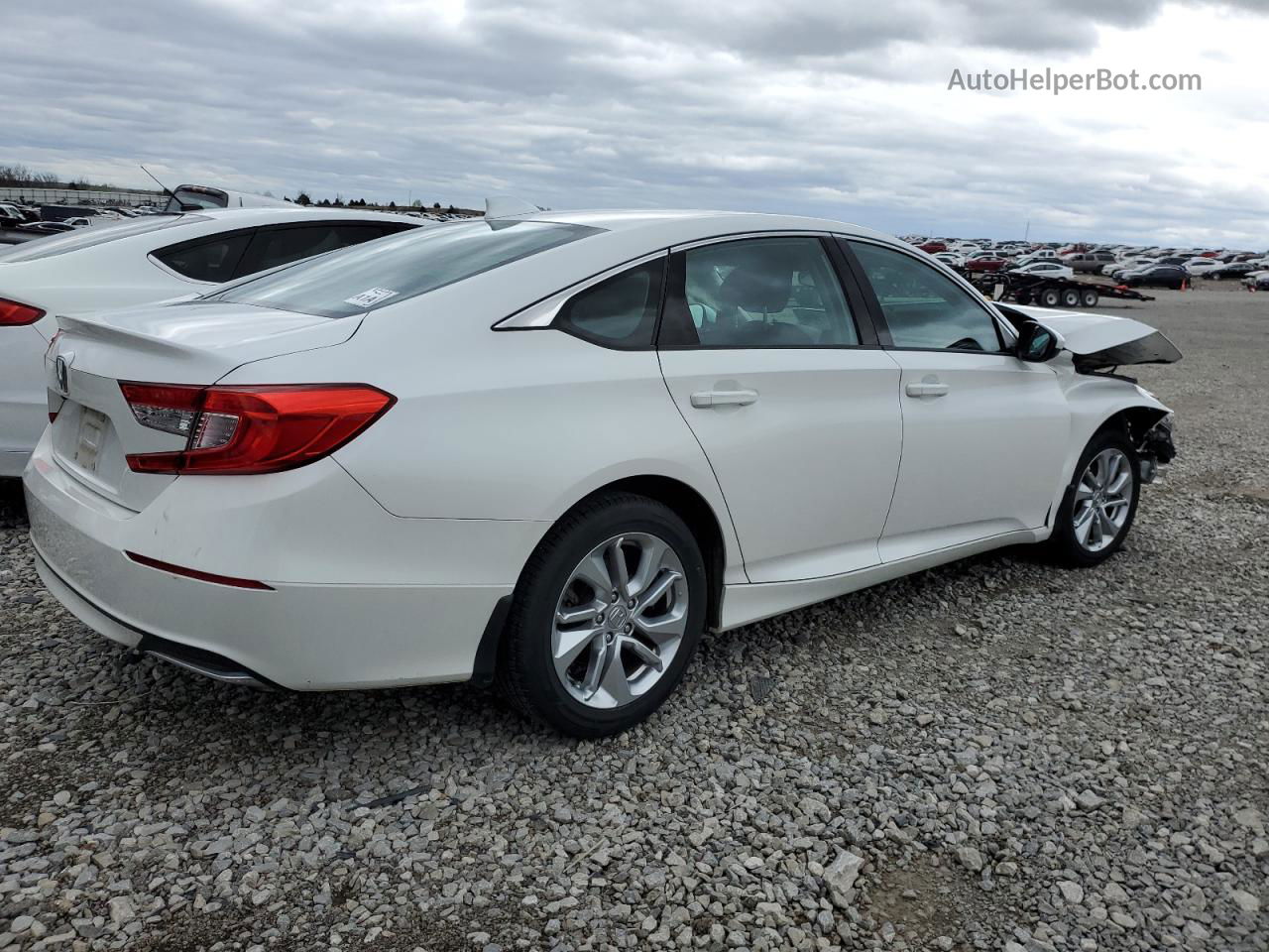 2019 Honda Accord Lx White vin: 1HGCV1F17KA113222