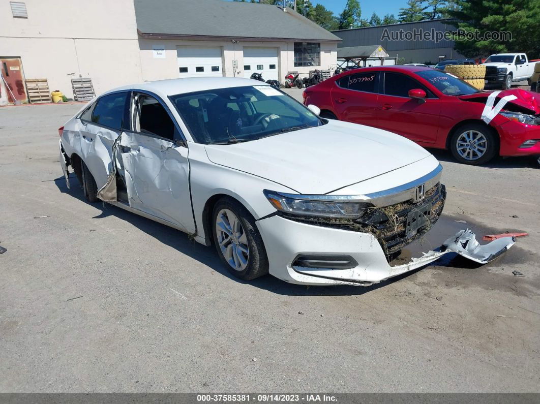 2018 Honda Accord Lx 1.5t White vin: 1HGCV1F18JA055197