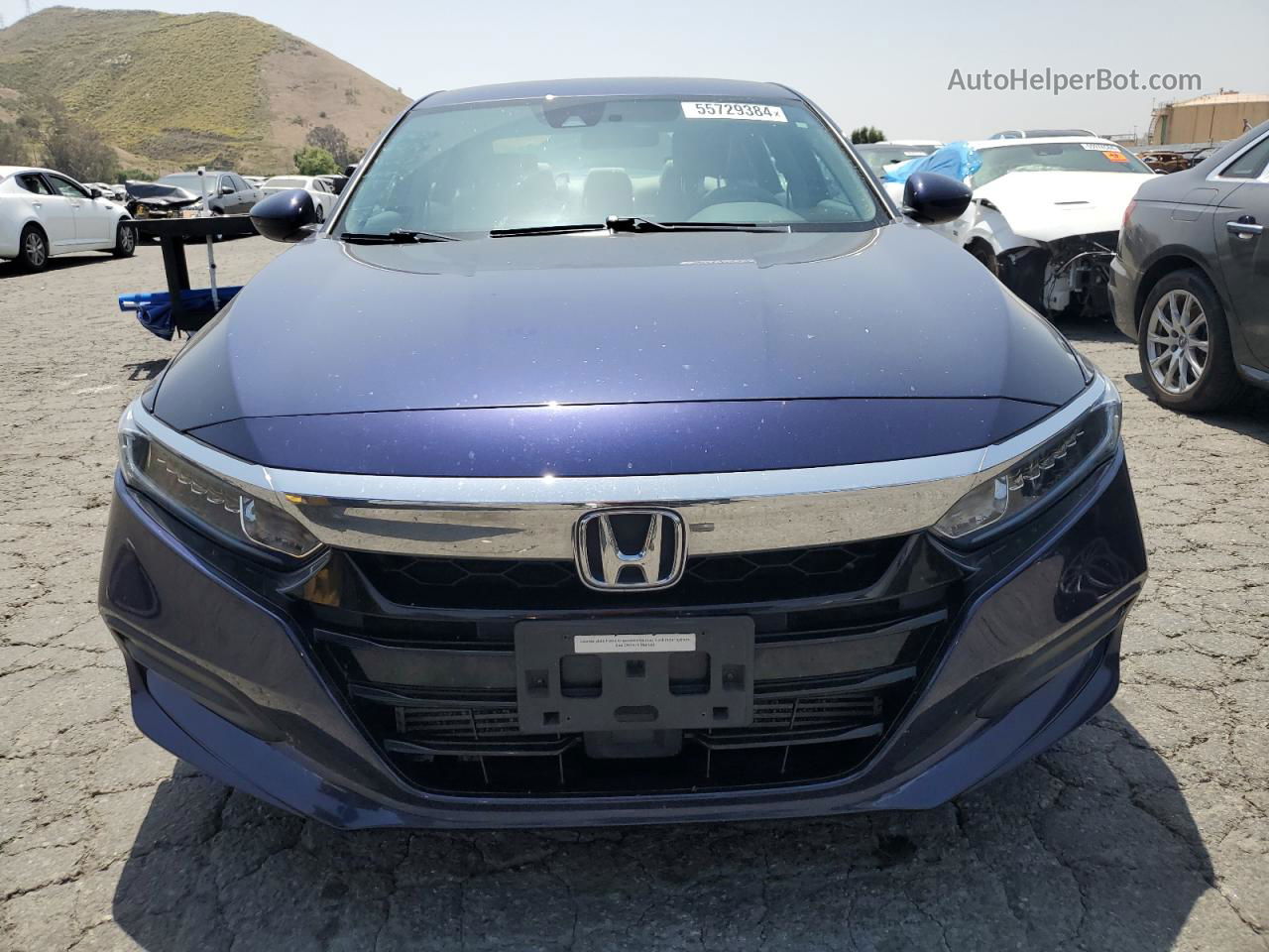 2018 Honda Accord Lx Blue vin: 1HGCV1F18JA120887