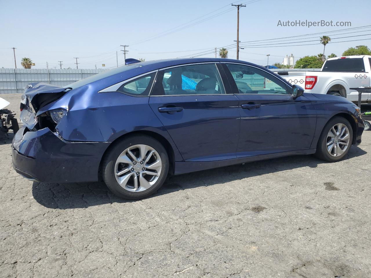 2018 Honda Accord Lx Blue vin: 1HGCV1F18JA120887