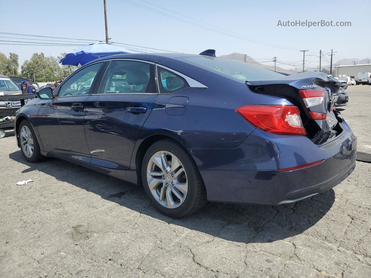 2018 Honda Accord Lx Blue vin: 1HGCV1F18JA120887