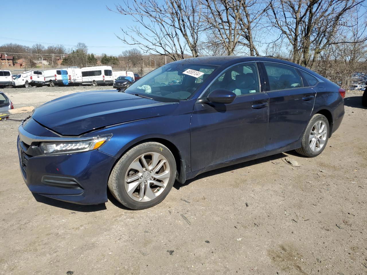 2019 Honda Accord Lx Blue vin: 1HGCV1F18KA008656