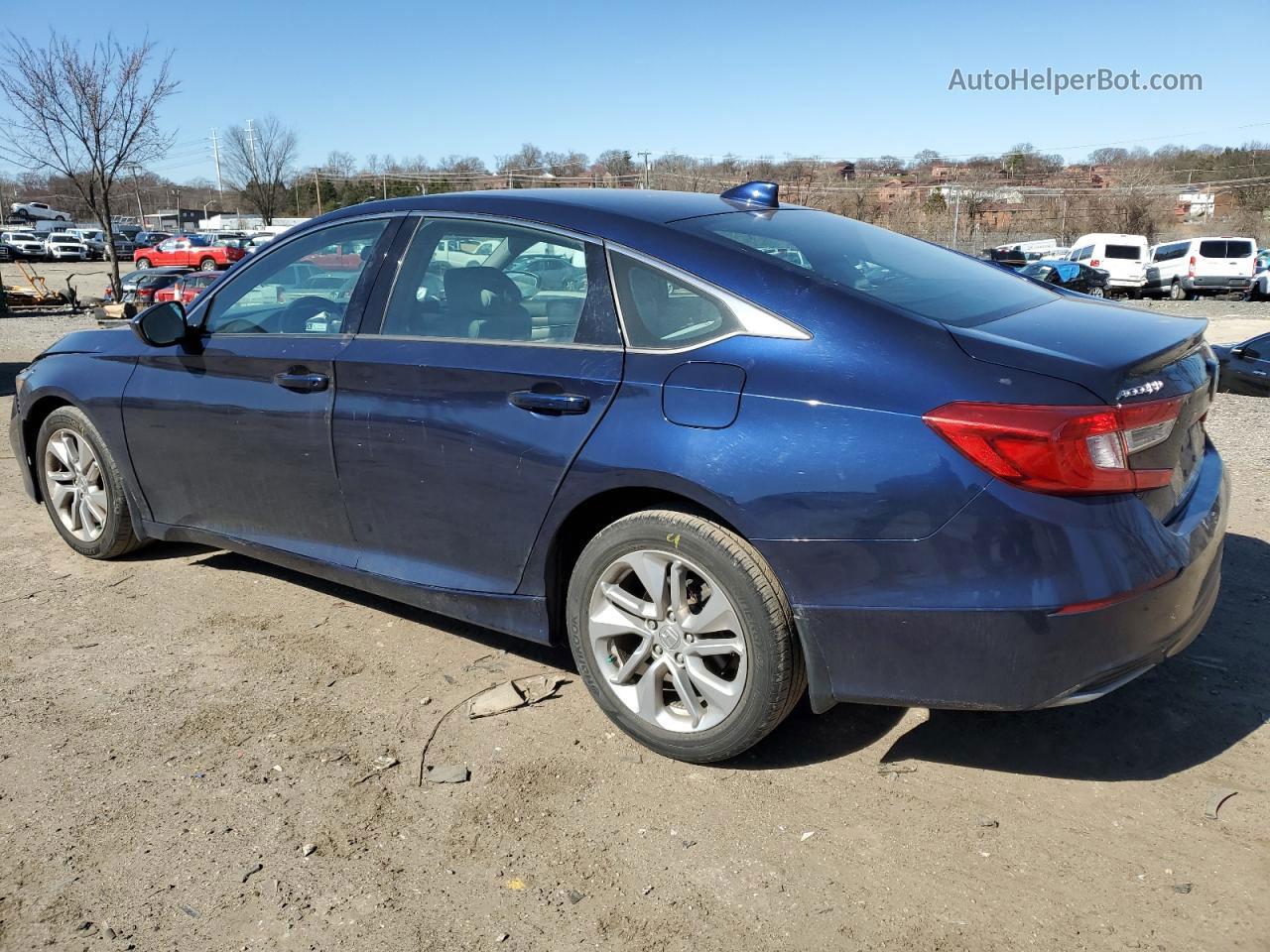 2019 Honda Accord Lx Blue vin: 1HGCV1F18KA008656