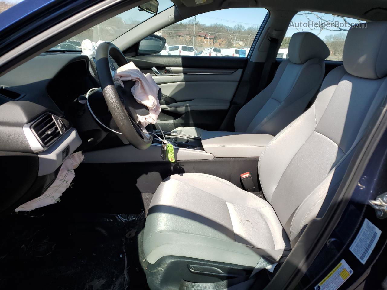 2019 Honda Accord Lx Blue vin: 1HGCV1F18KA008656