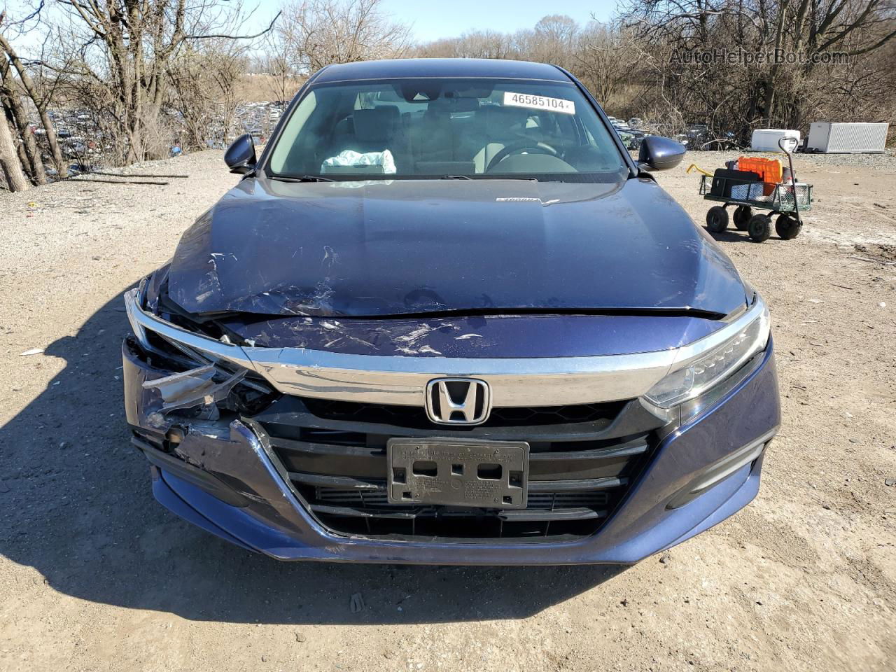 2019 Honda Accord Lx Blue vin: 1HGCV1F18KA008656