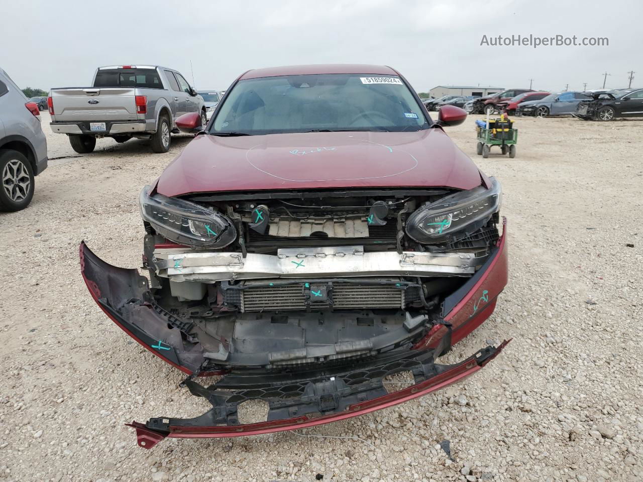 2019 Honda Accord Lx Maroon vin: 1HGCV1F18KA010889