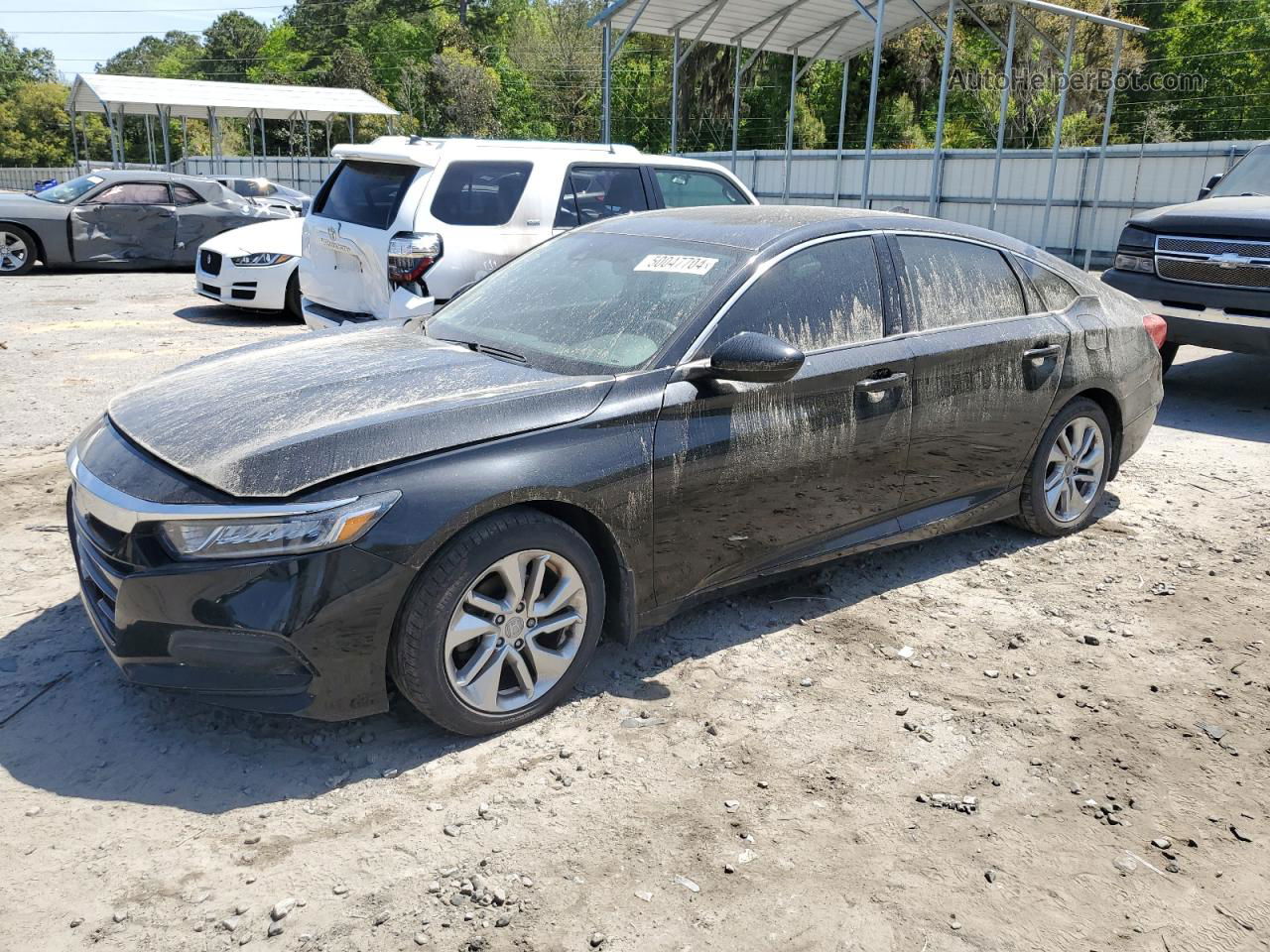 2019 Honda Accord Lx Black vin: 1HGCV1F18KA012979