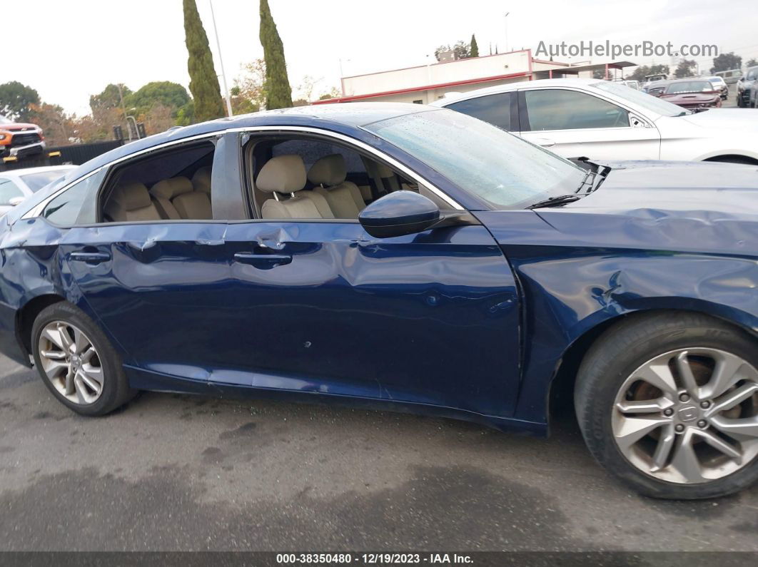 2019 Honda Accord Lx Blue vin: 1HGCV1F18KA023934