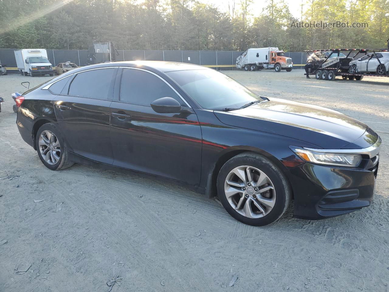 2019 Honda Accord Lx Black vin: 1HGCV1F18KA053967