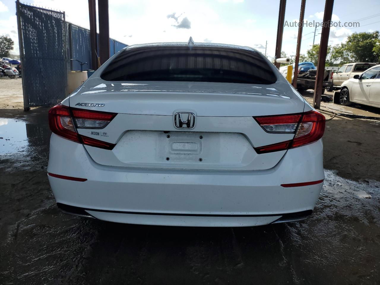 2019 Honda Accord Lx White vin: 1HGCV1F18KA112287