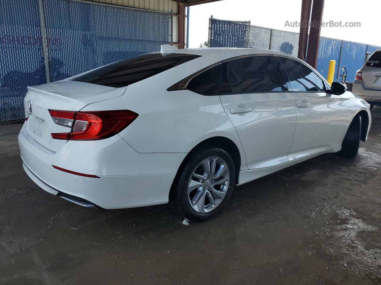 2019 Honda Accord Lx White vin: 1HGCV1F18KA112287