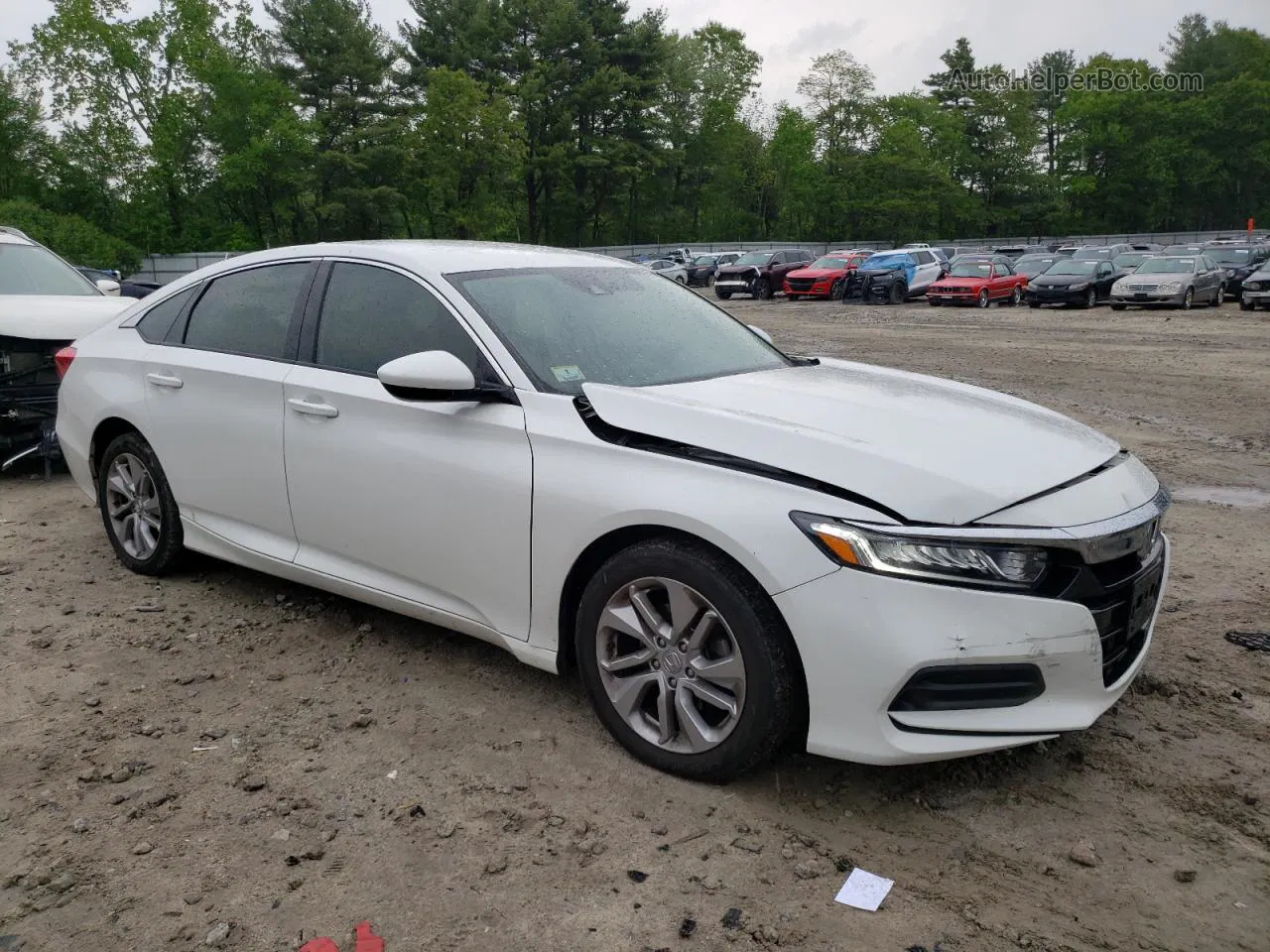 2020 Honda Accord Lx White vin: 1HGCV1F18LA018010