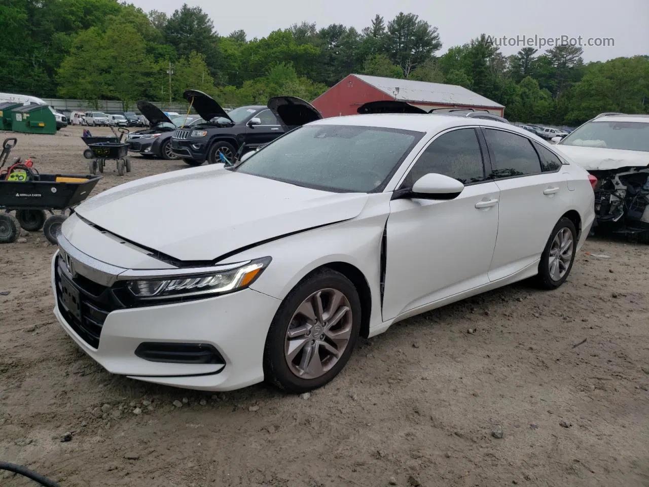 2020 Honda Accord Lx White vin: 1HGCV1F18LA018010