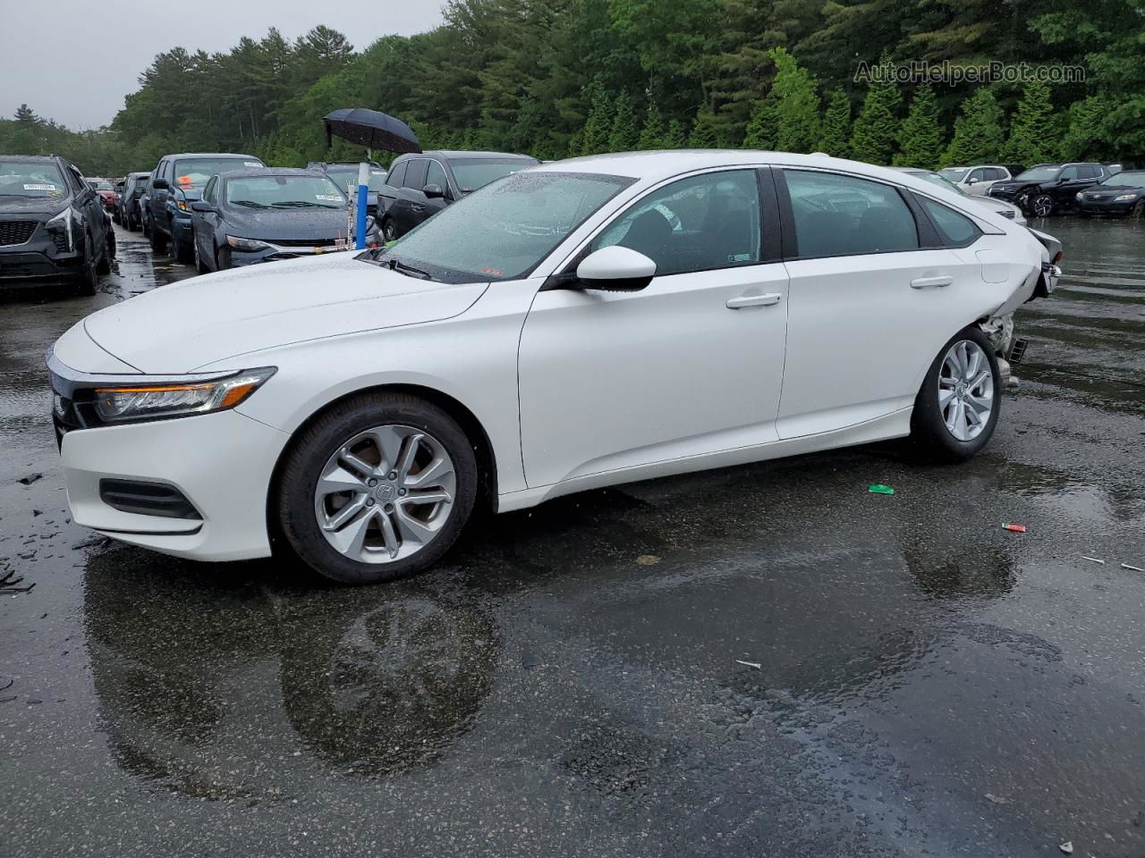 2020 Honda Accord Lx White vin: 1HGCV1F18LA138650