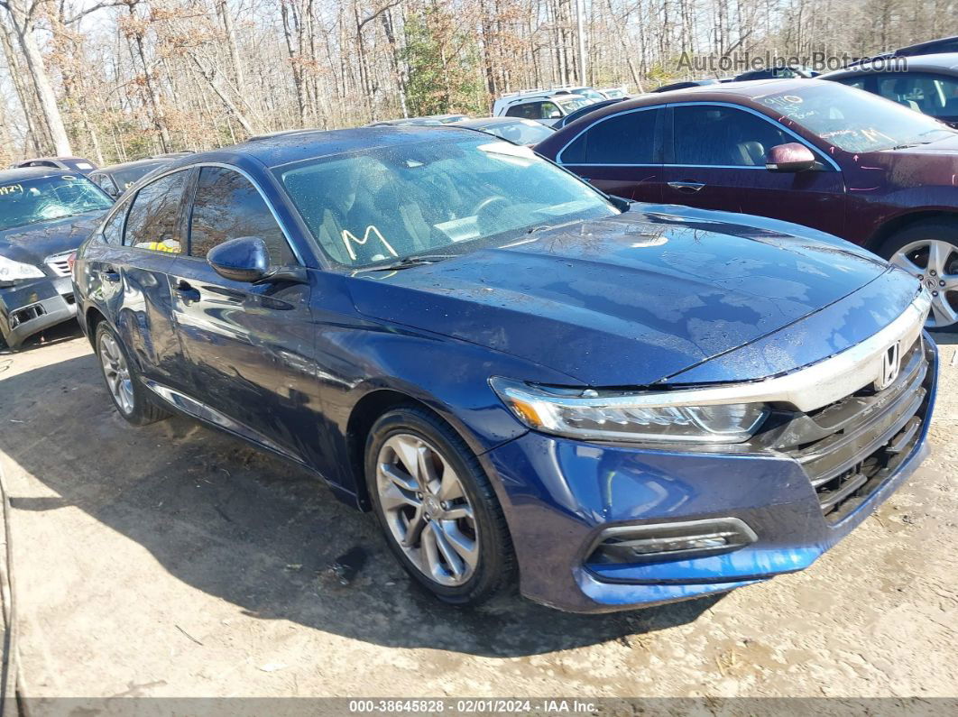 2018 Honda Accord Lx Blue vin: 1HGCV1F19JA096440