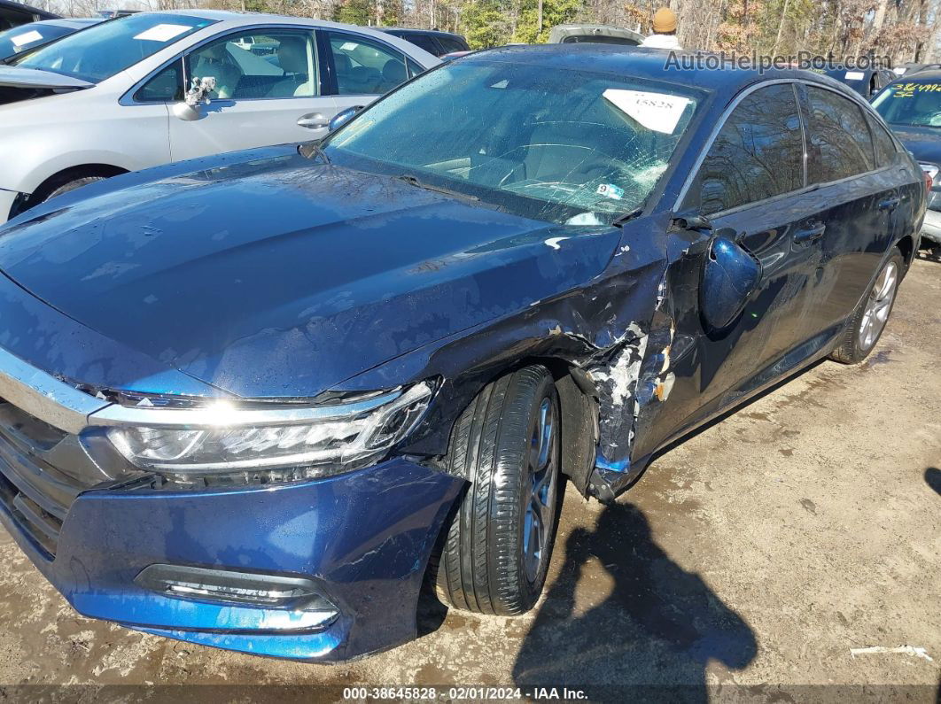 2018 Honda Accord Lx Blue vin: 1HGCV1F19JA096440