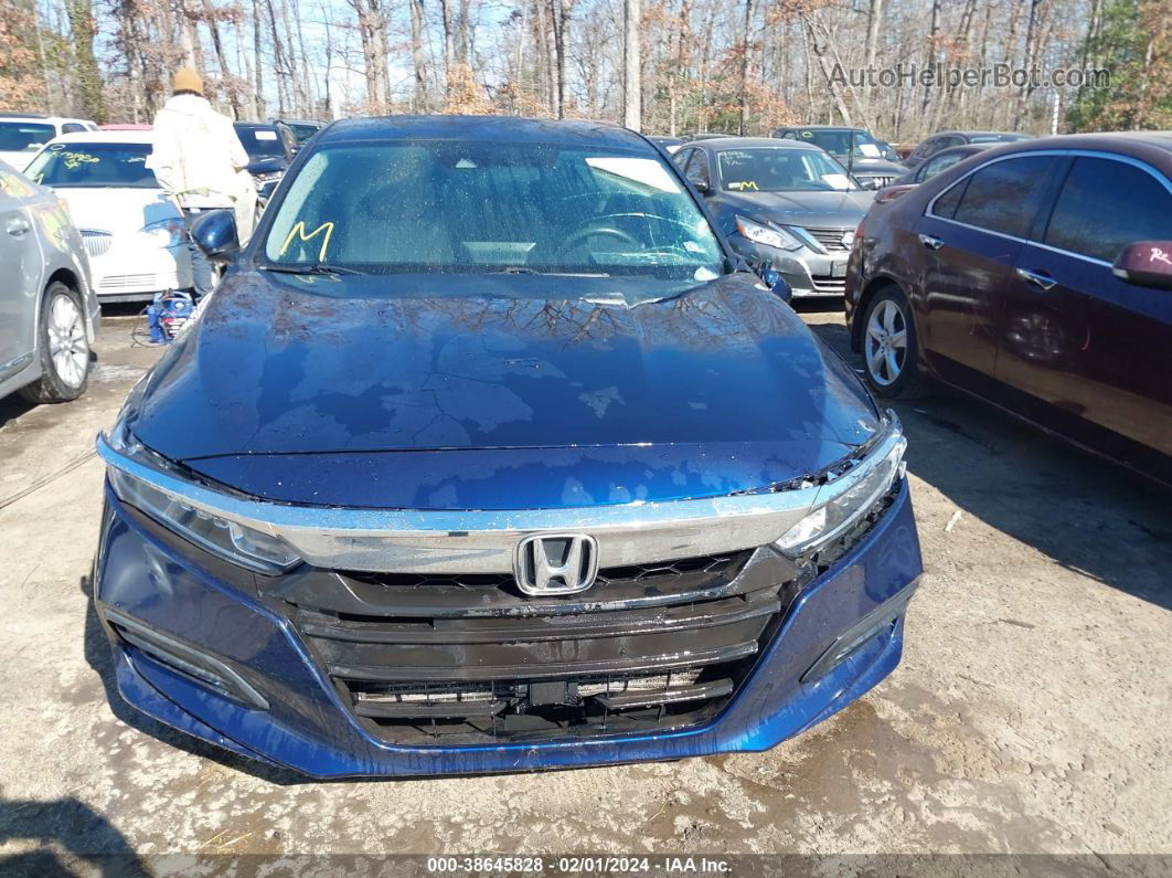 2018 Honda Accord Lx Blue vin: 1HGCV1F19JA096440