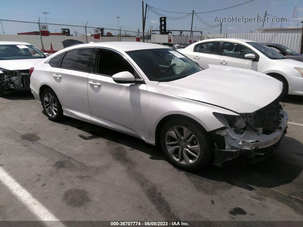 2018 Honda Accord Lx White vin: 1HGCV1F19JA215247