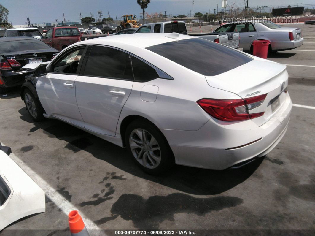 2018 Honda Accord Lx White vin: 1HGCV1F19JA215247