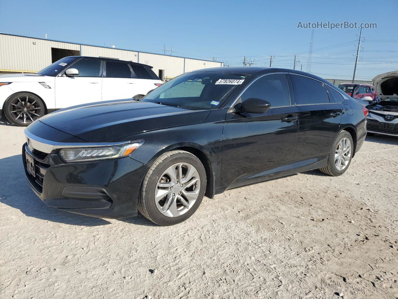 2018 Honda Accord Lx Black vin: 1HGCV1F19JA239578