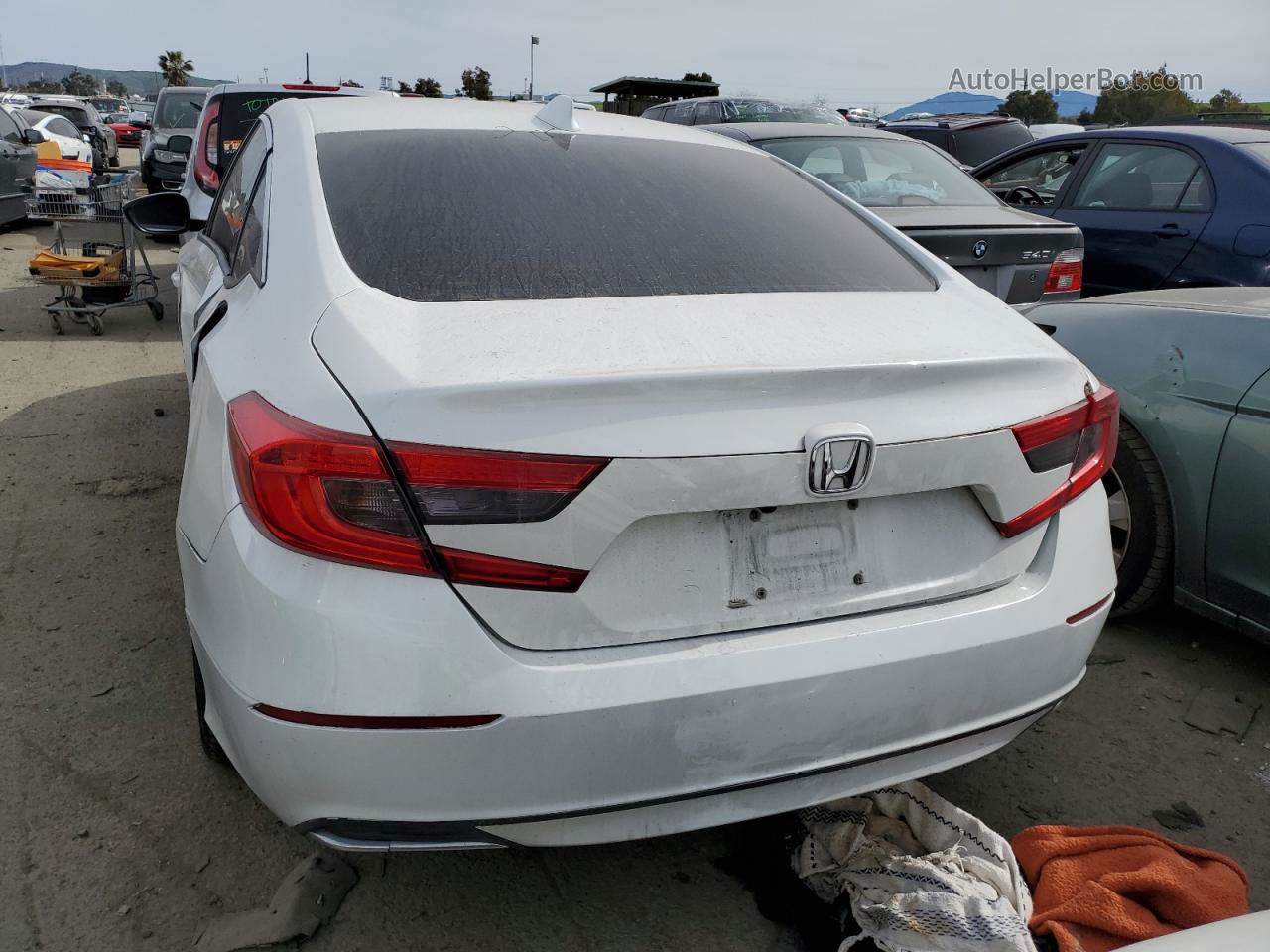 2019 Honda Accord Lx White vin: 1HGCV1F19KA011081