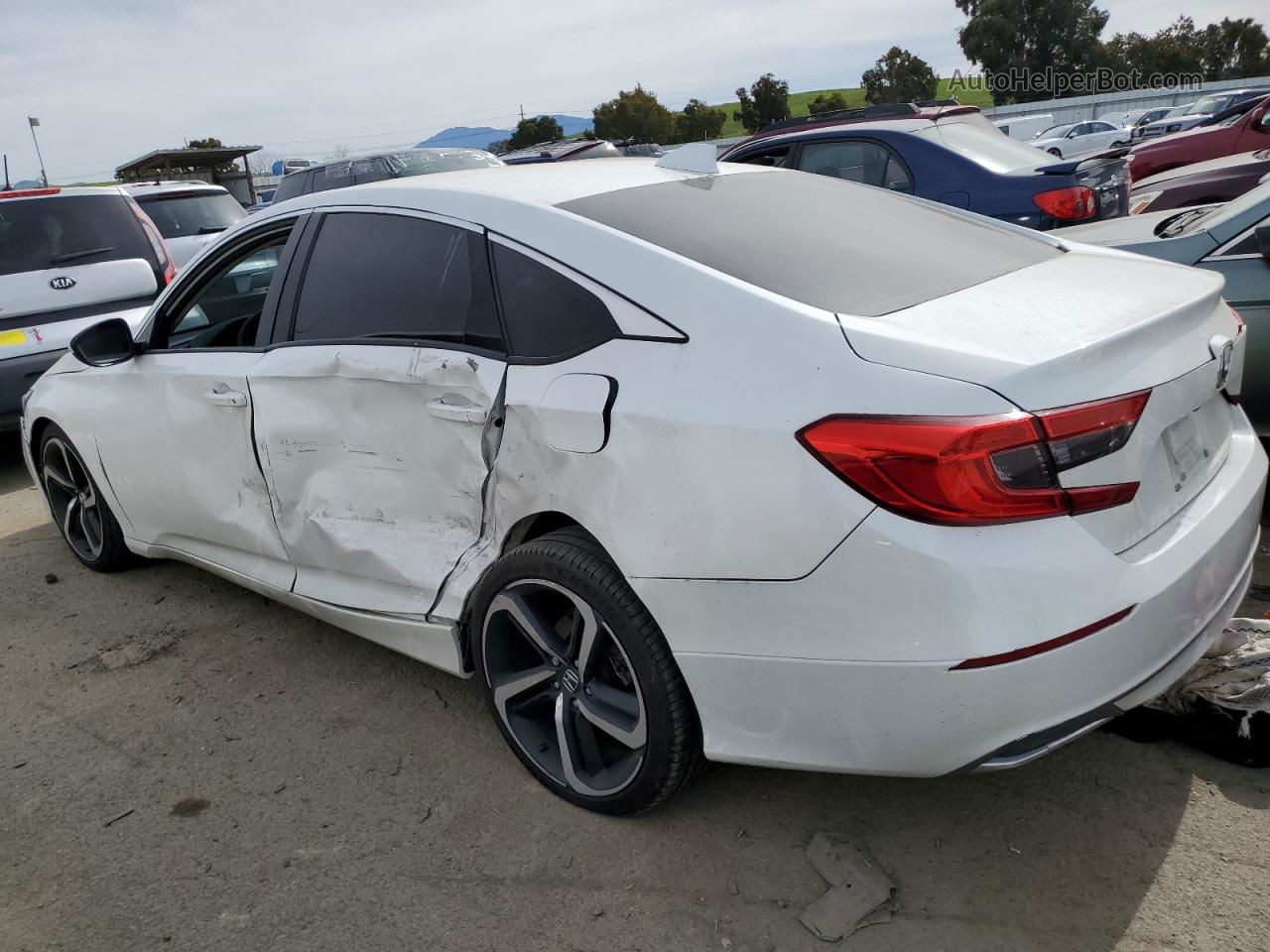 2019 Honda Accord Lx White vin: 1HGCV1F19KA011081