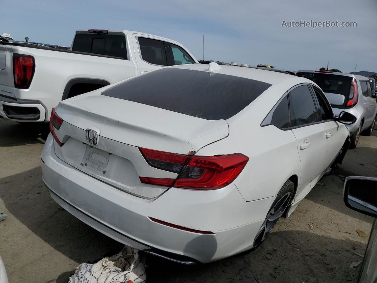 2019 Honda Accord Lx White vin: 1HGCV1F19KA011081