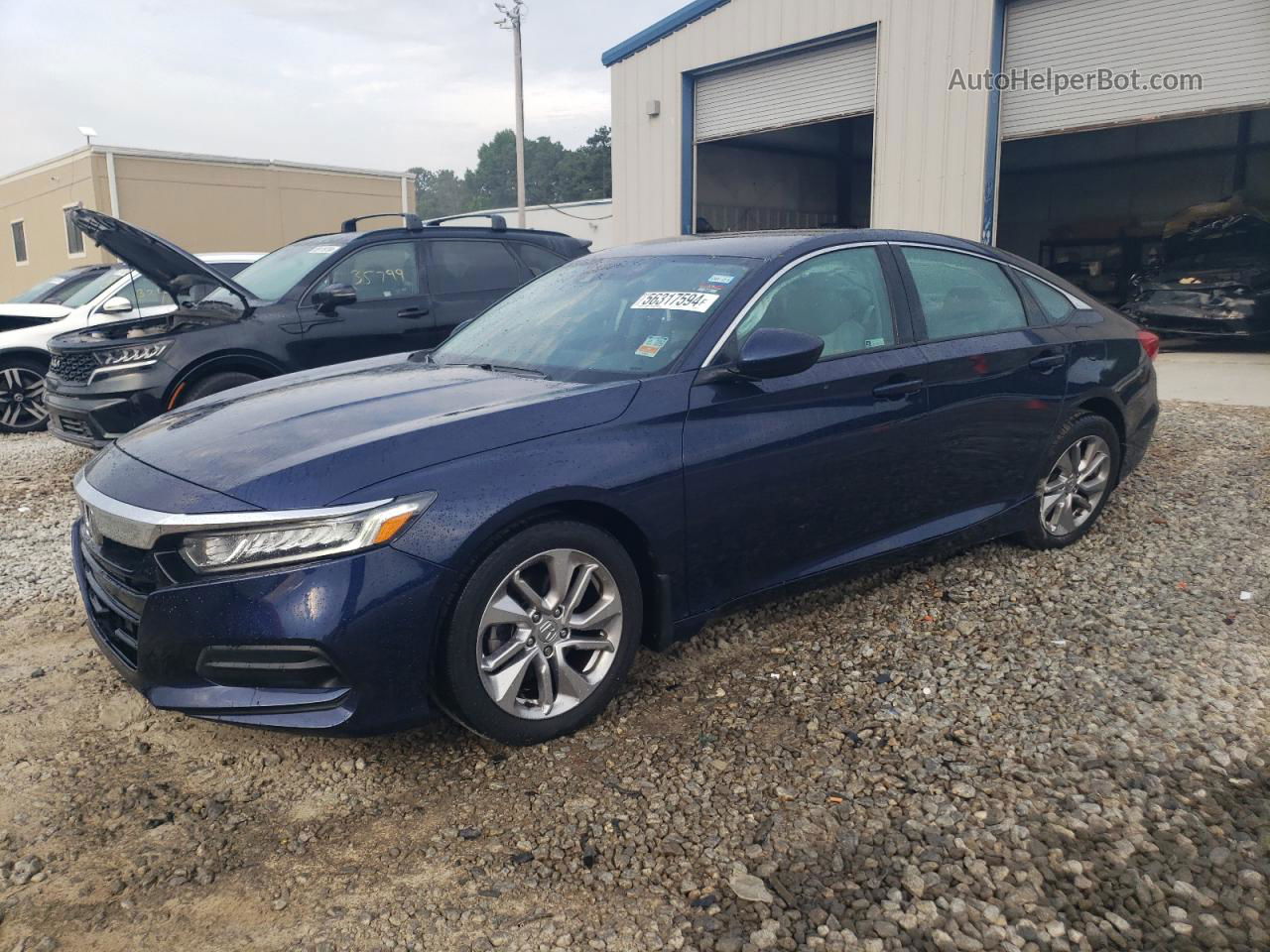 2019 Honda Accord Lx Blue vin: 1HGCV1F19KA023957