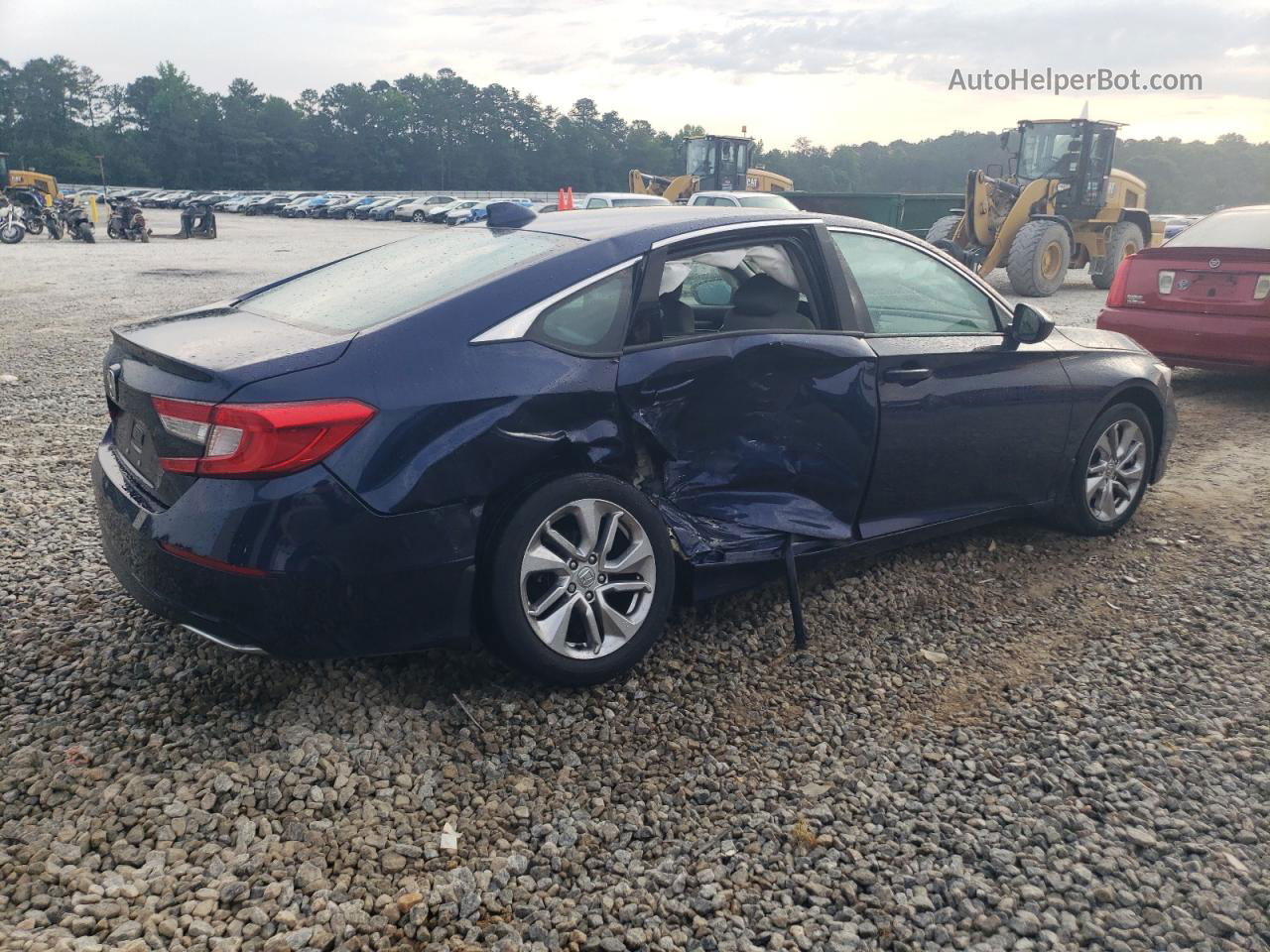 2019 Honda Accord Lx Blue vin: 1HGCV1F19KA023957