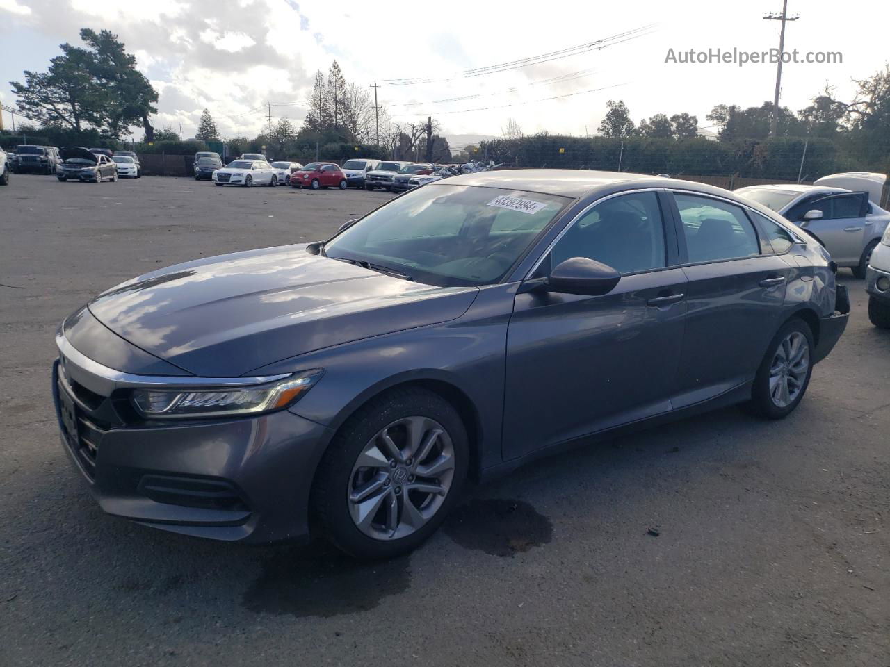 2019 Honda Accord Lx Gray vin: 1HGCV1F19KA041827