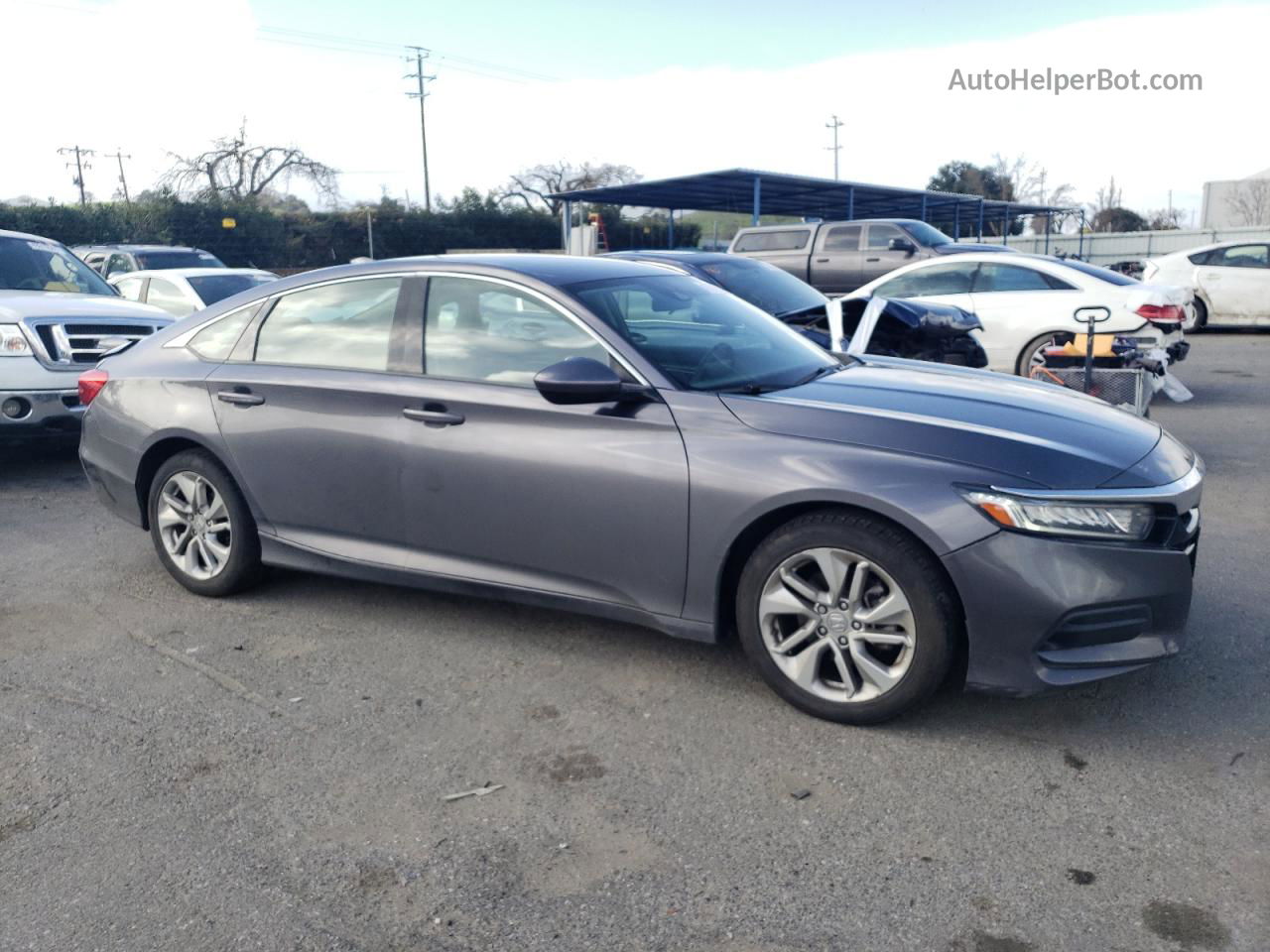 2019 Honda Accord Lx Gray vin: 1HGCV1F19KA041827