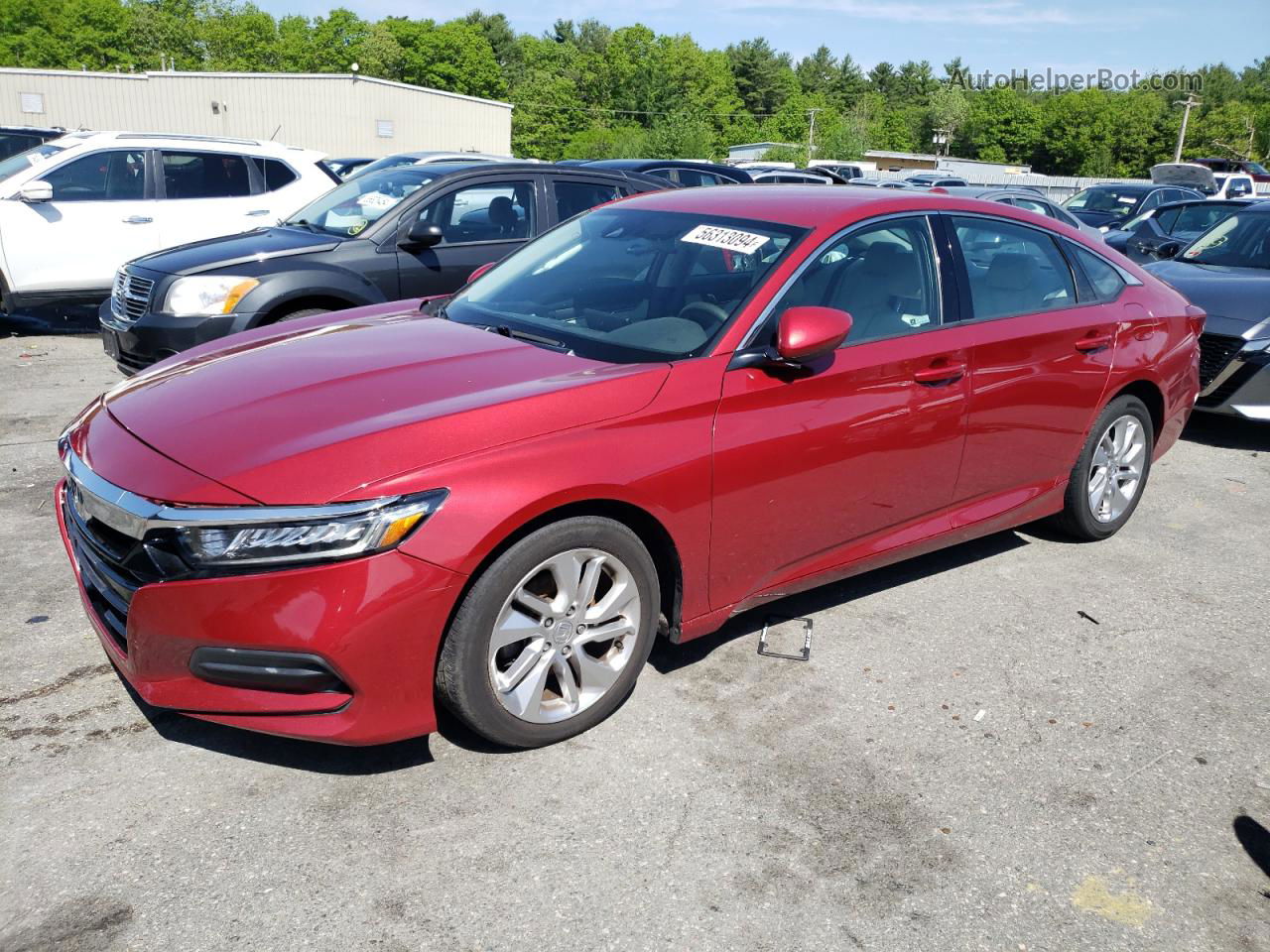 2019 Honda Accord Lx Red vin: 1HGCV1F19KA143631