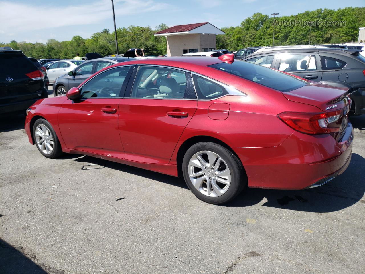 2019 Honda Accord Lx Red vin: 1HGCV1F19KA143631