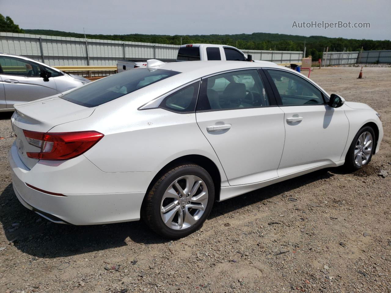 2019 Honda Accord Lx White vin: 1HGCV1F19KA150689