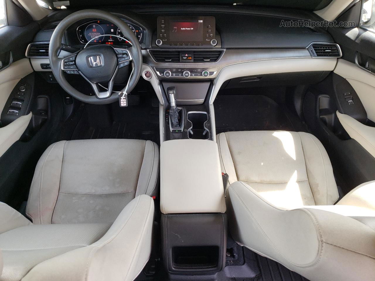 2019 Honda Accord Lx White vin: 1HGCV1F19KA150689