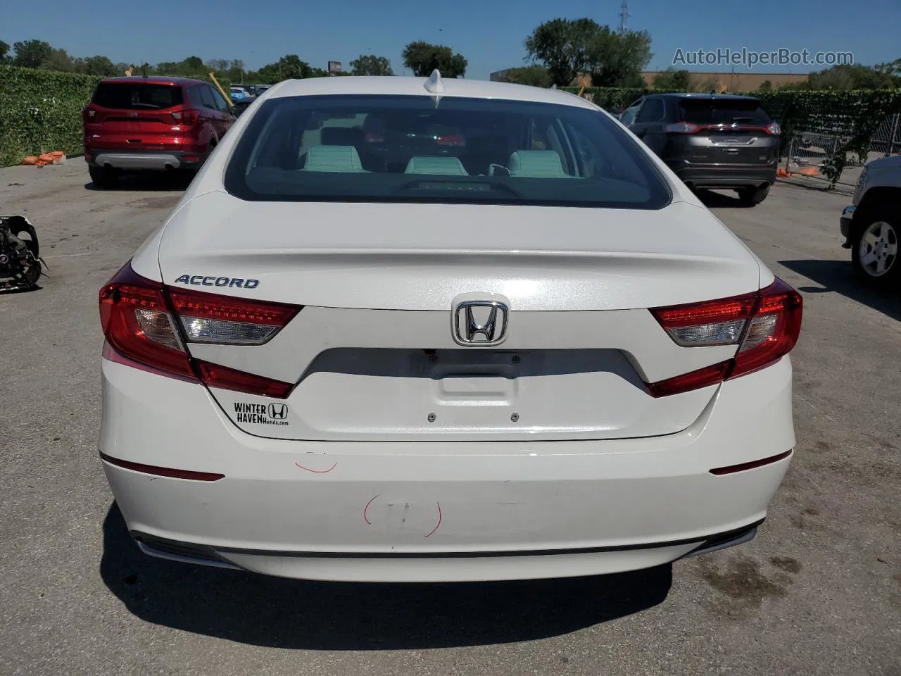 2020 Honda Accord Lx White vin: 1HGCV1F19LA110257