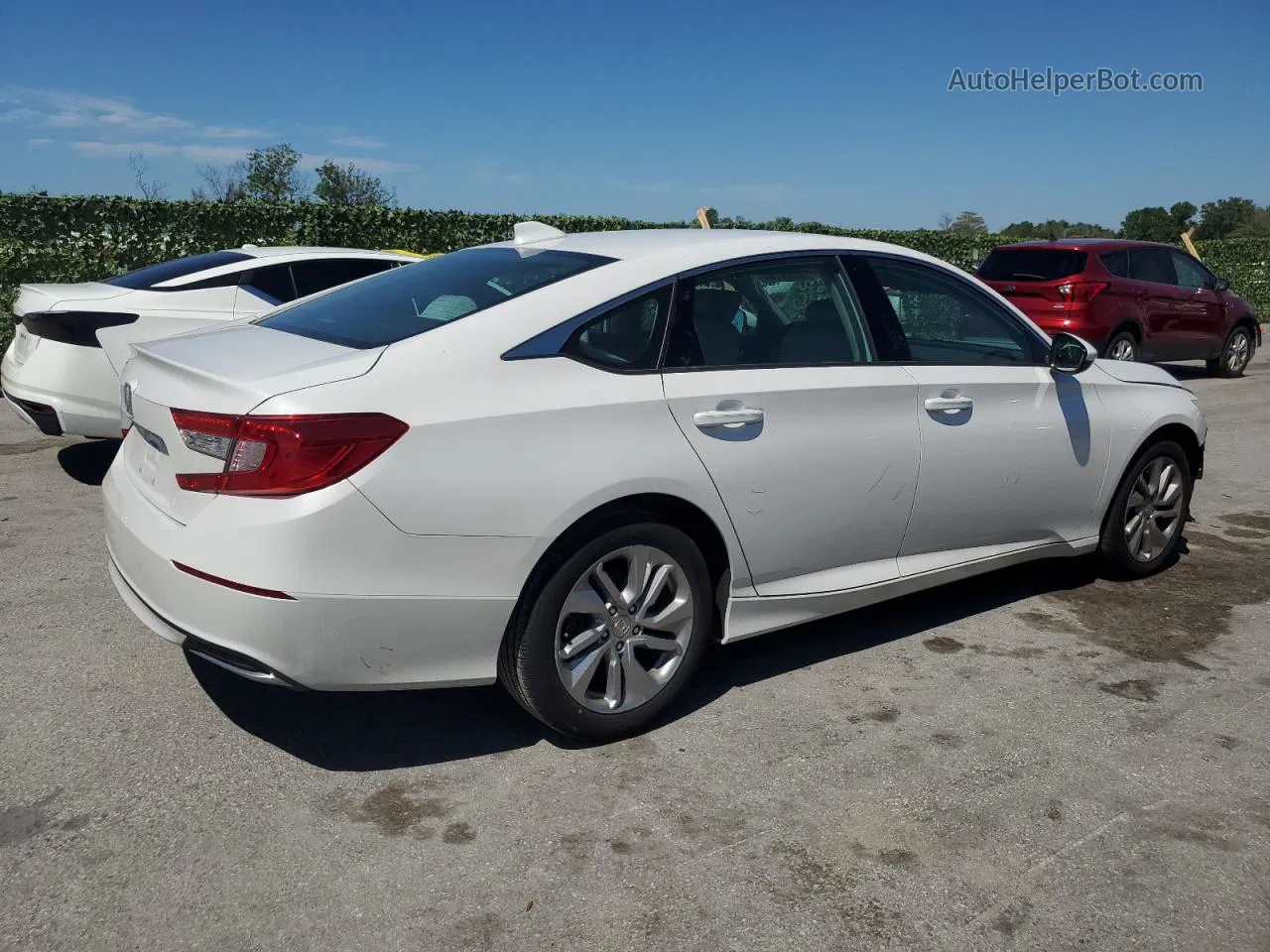 2020 Honda Accord Lx White vin: 1HGCV1F19LA110257