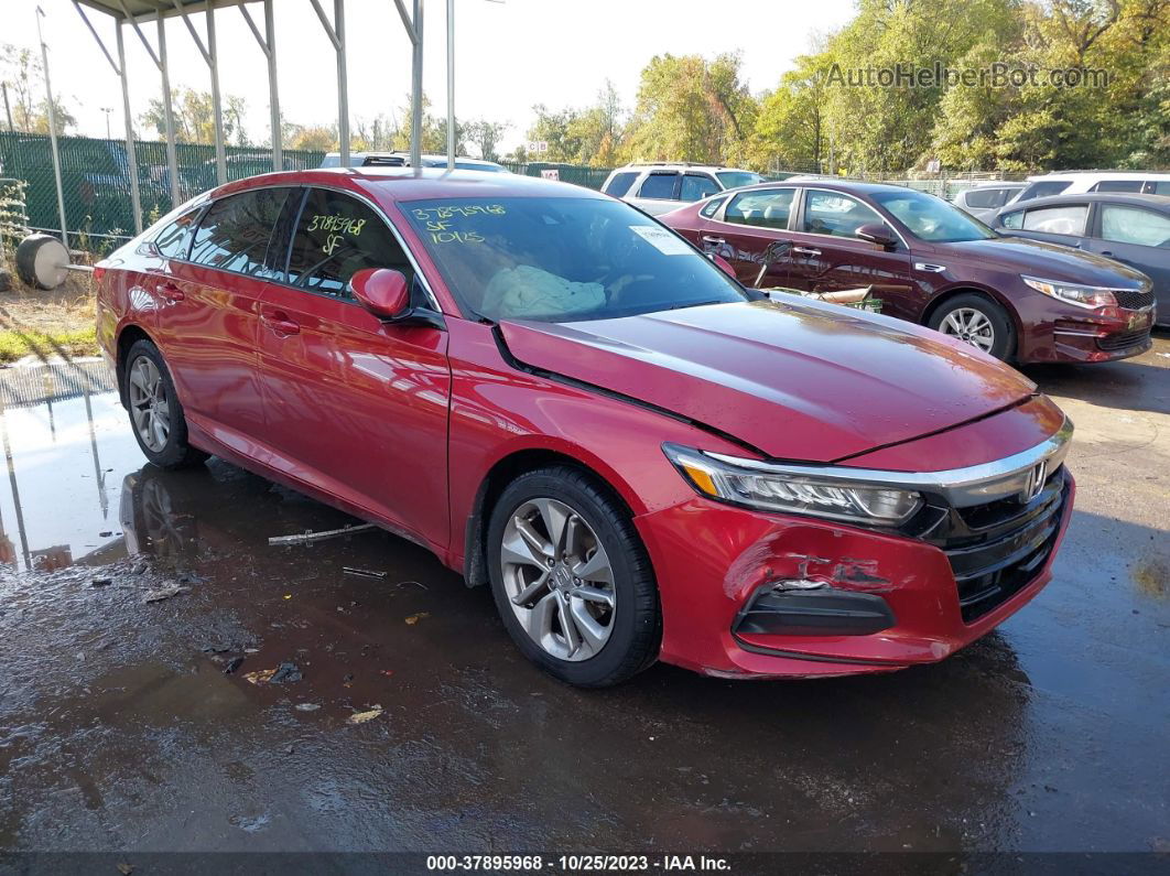 2018 Honda Accord Sedan Lx 1.5t Red vin: 1HGCV1F1XJA003229