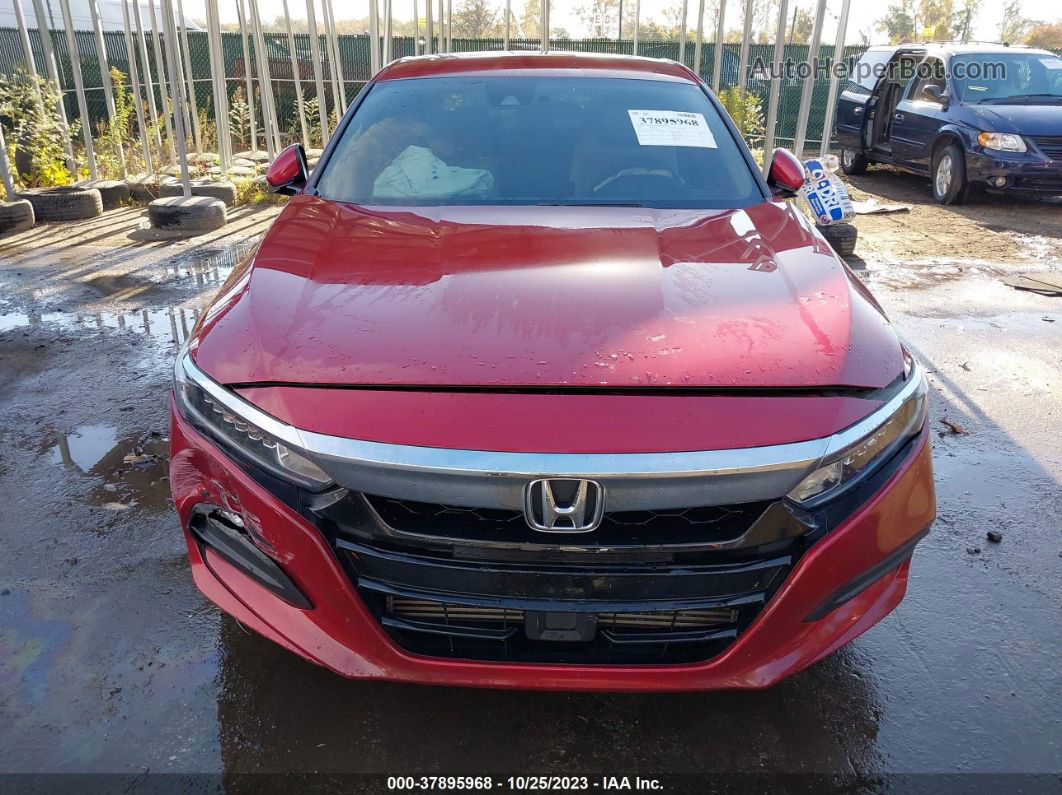 2018 Honda Accord Sedan Lx 1.5t Red vin: 1HGCV1F1XJA003229