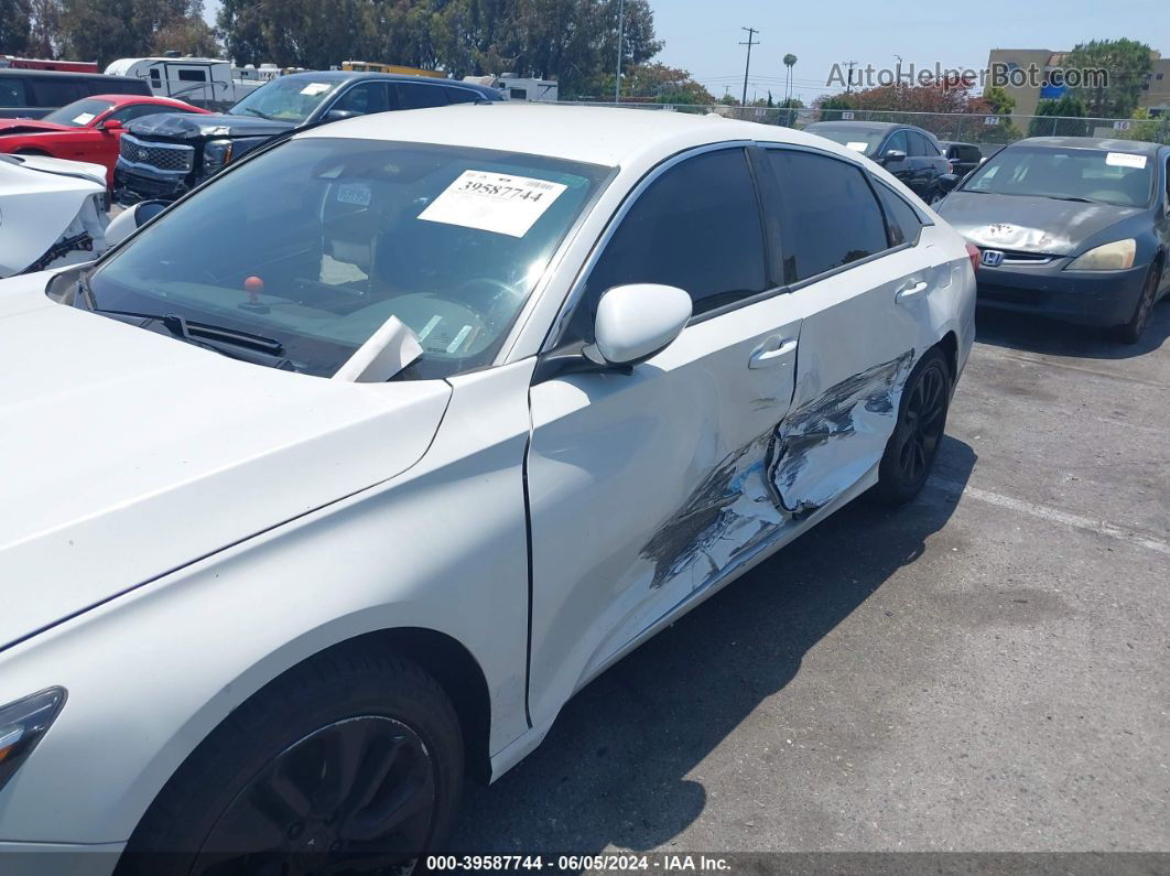 2018 Honda Accord Lx White vin: 1HGCV1F1XJA083390