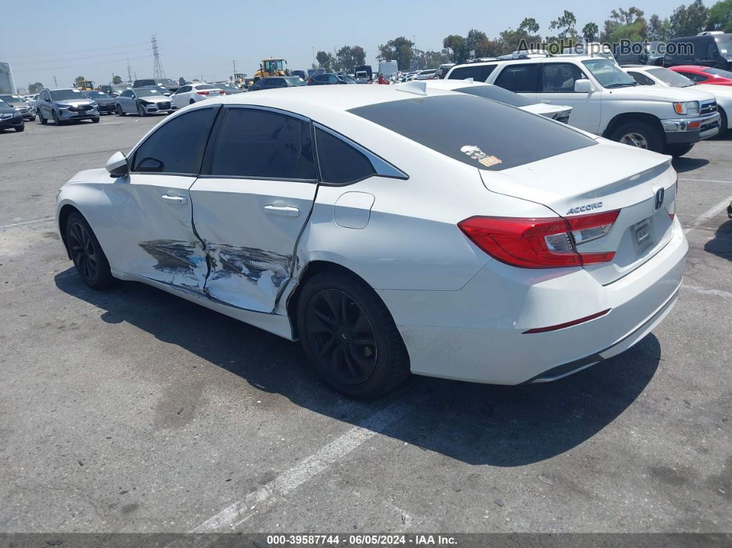 2018 Honda Accord Lx White vin: 1HGCV1F1XJA083390